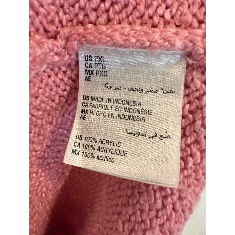 Karen Scott Womens PXL Pink Cable Knit Mock Neck Pullover Sweater - Picture 3 of 4